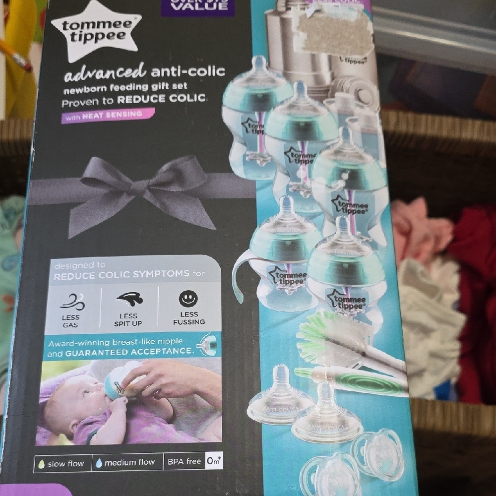 Advanced Anti-Colic Newborn Feeding Gift Set - Blue